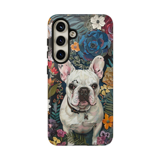 French Bulldog floral garden phone case for iPhone 15