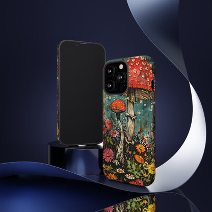 Trippy Magic Mushroom Retro Art Phone Case