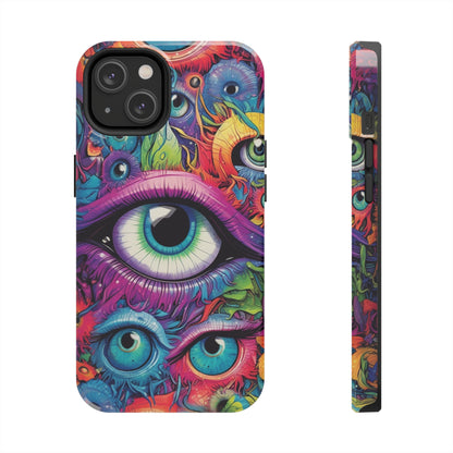 Vibrant Phone Case with Trippy Eyeball Design