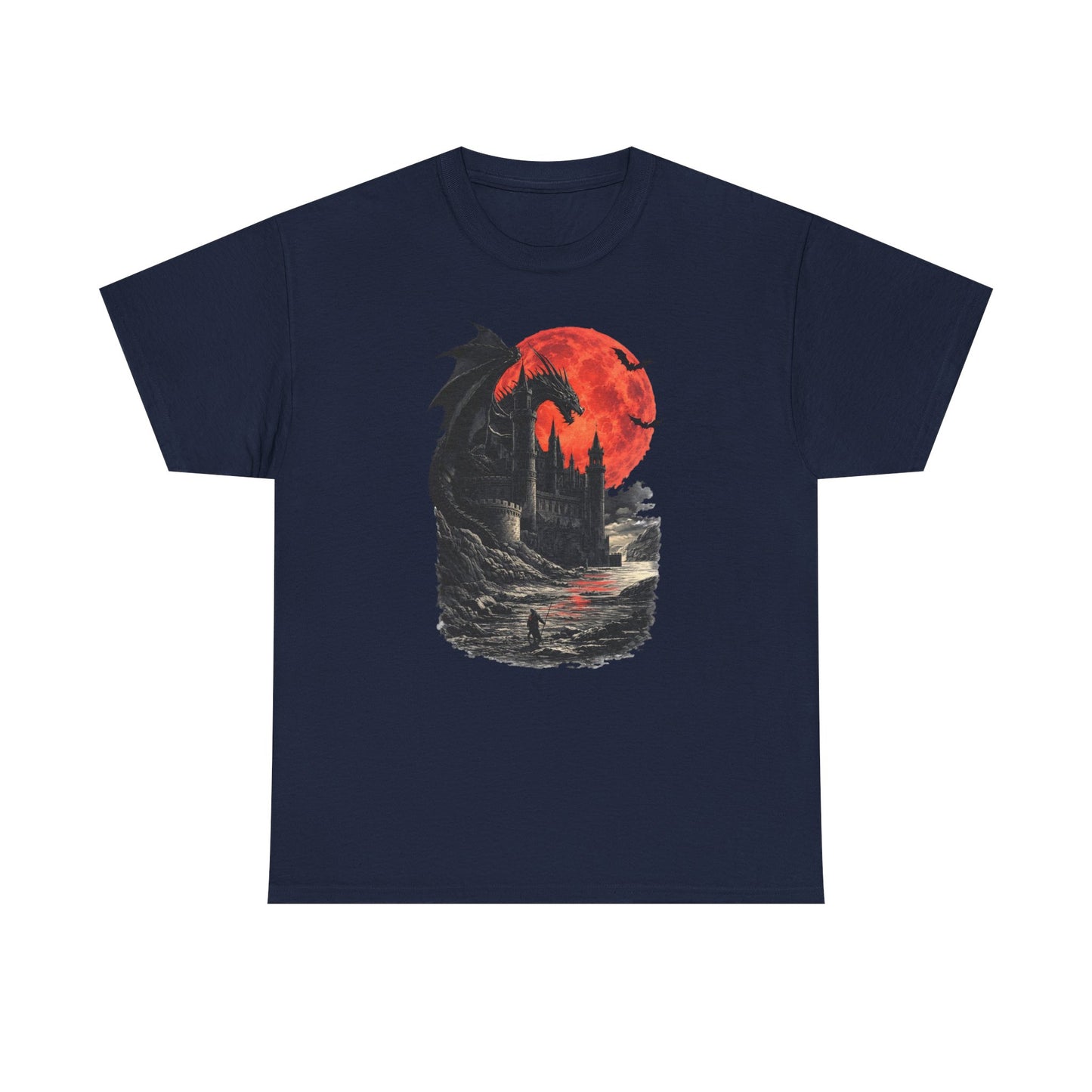 Medieval Dragon Dark Fantasy T Shirt Gothic Graphic Tee