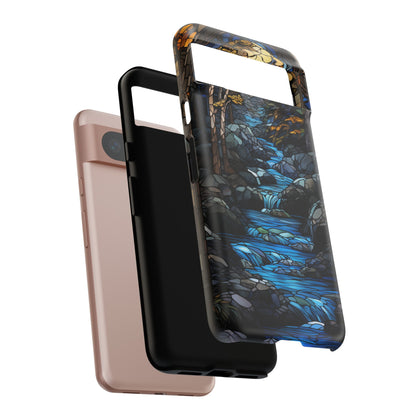 Stained Glass Stone Bridge and River Art Phone Case