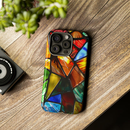 Color Explosion Abstract Stained Glass Phone Case