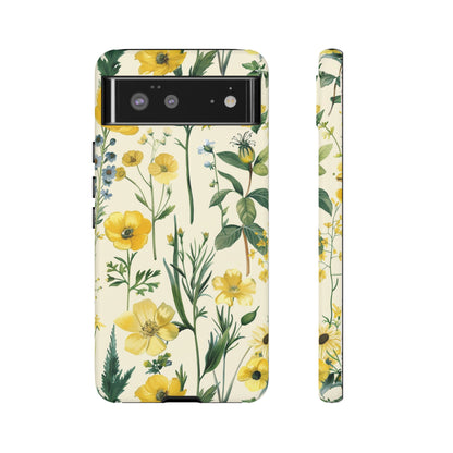 Floral Sage Yellow Wildflower Phone Case