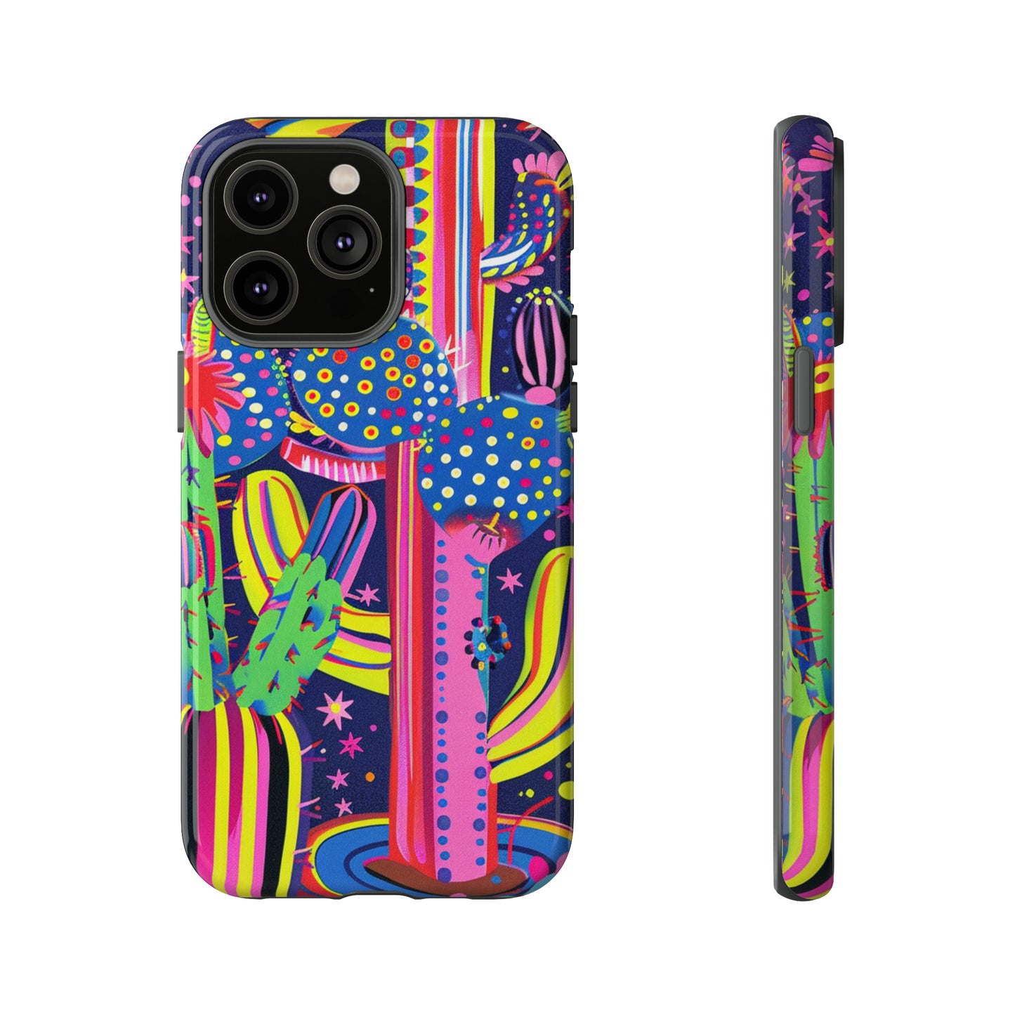 Retro 1960s Psychedelic Cactus Flowers Phone Case