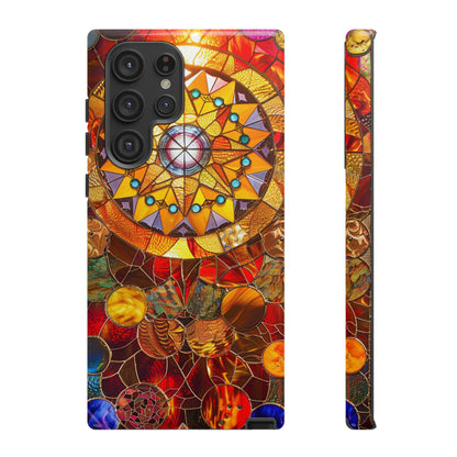 Cosmic Stained Glass Mandala Phone Case