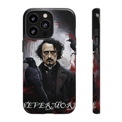 Nevermore Edgar Allen Poe, gothic Raven, Retro Samsung Galaxy Phone iPhone 15, 14 Plus 13 12 7 8 Se Horror Dark Academia Style goth Vibe