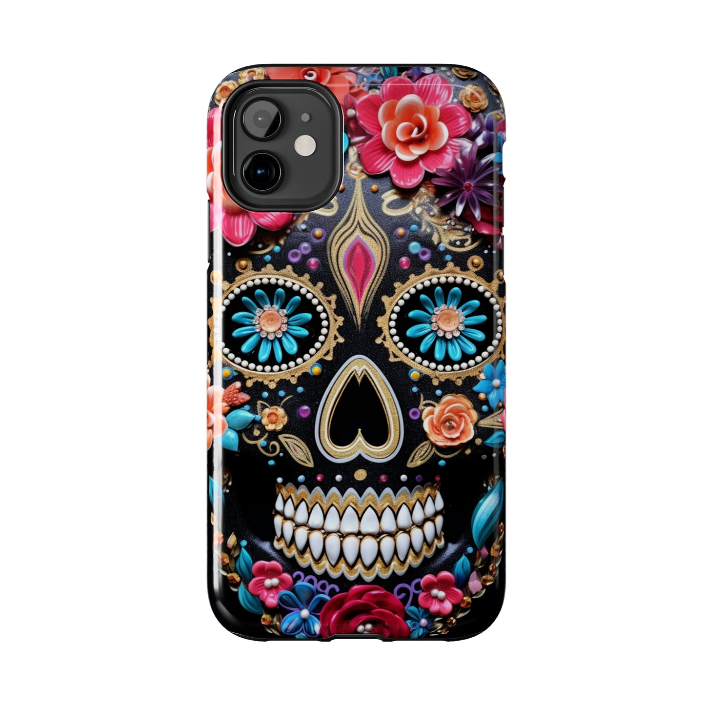 Sugar Skull iPhone Case | Celebrate Dia de los Muertos with Vibrant Elegance