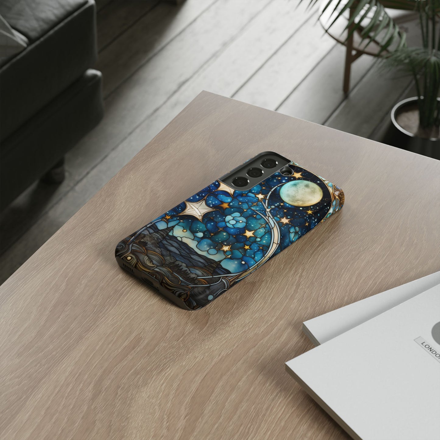 Boho Starry Night Stained Glass Artistry Phone Cover