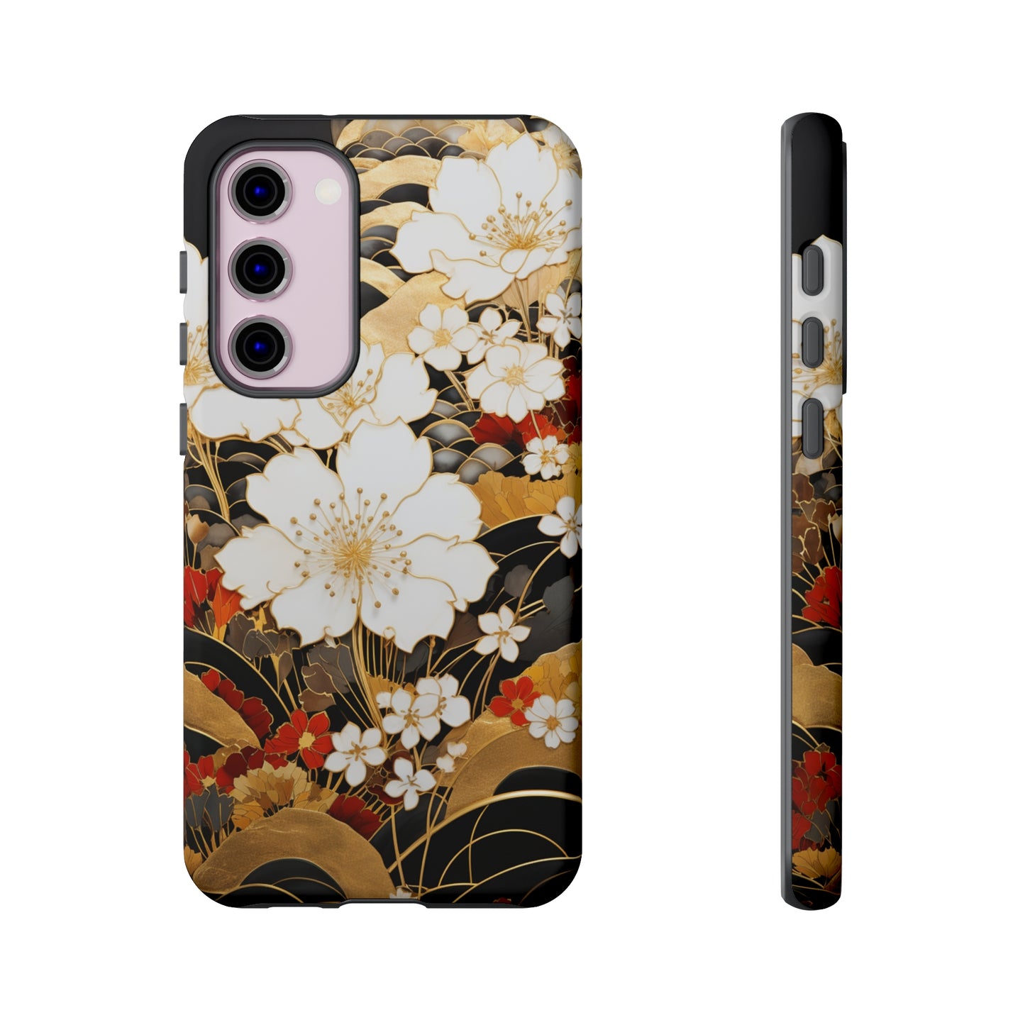 Chiyogami Floral Tough iPhone Case Galaxy S23 S22 S21 S20 Plus Ultra | Iphone 14 13 12 11 8 Pro Max Mini | Pixel 7 6 Pro 5 | Japanese Boho