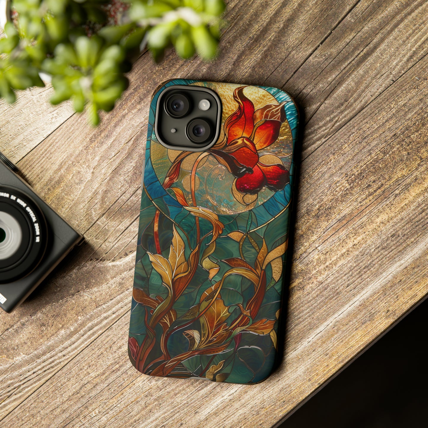 Art Nouveau Floral Full Moon Phone Case