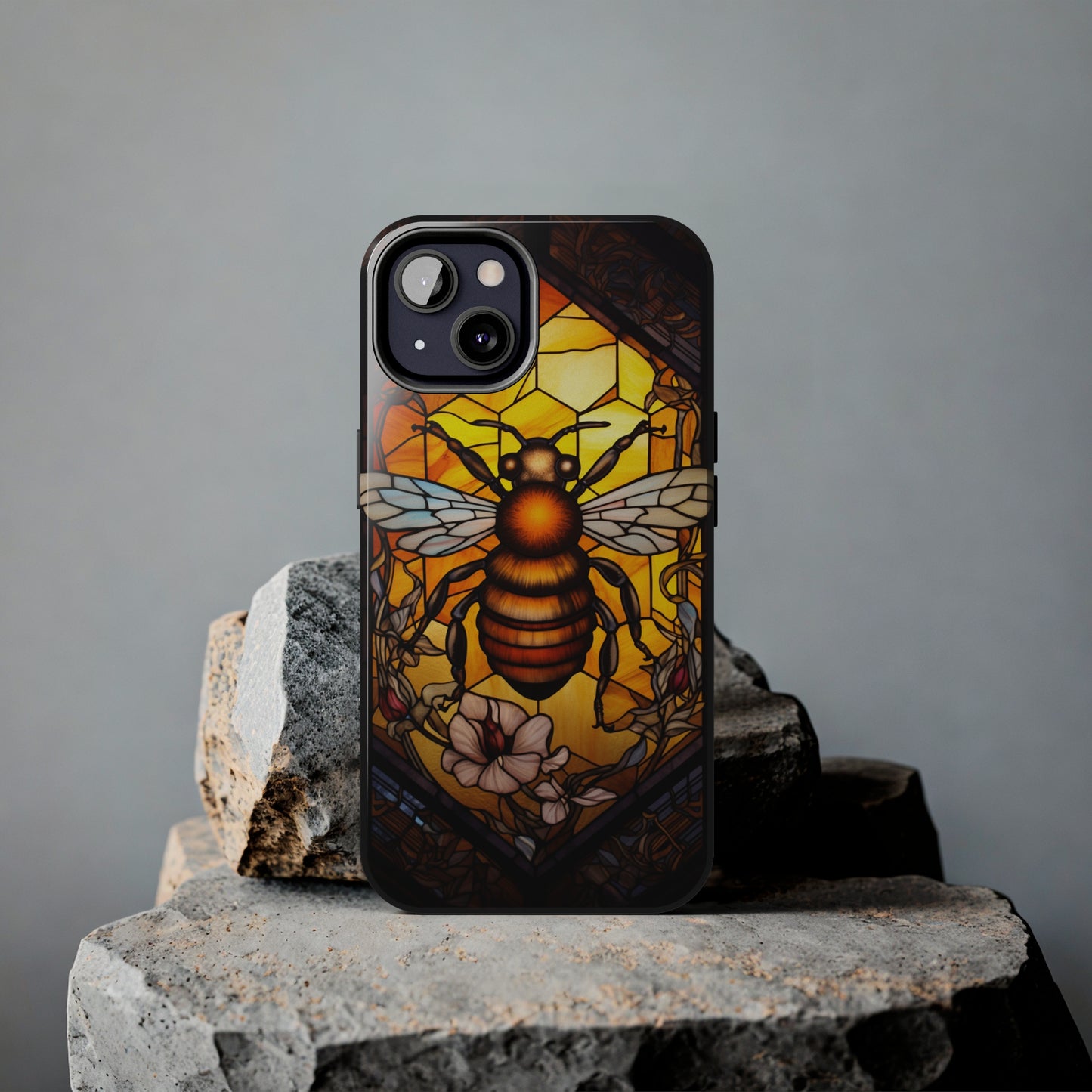 Stained glass Honey Bee iPhone Case | Embrace the Sweetness of Nature's Workers