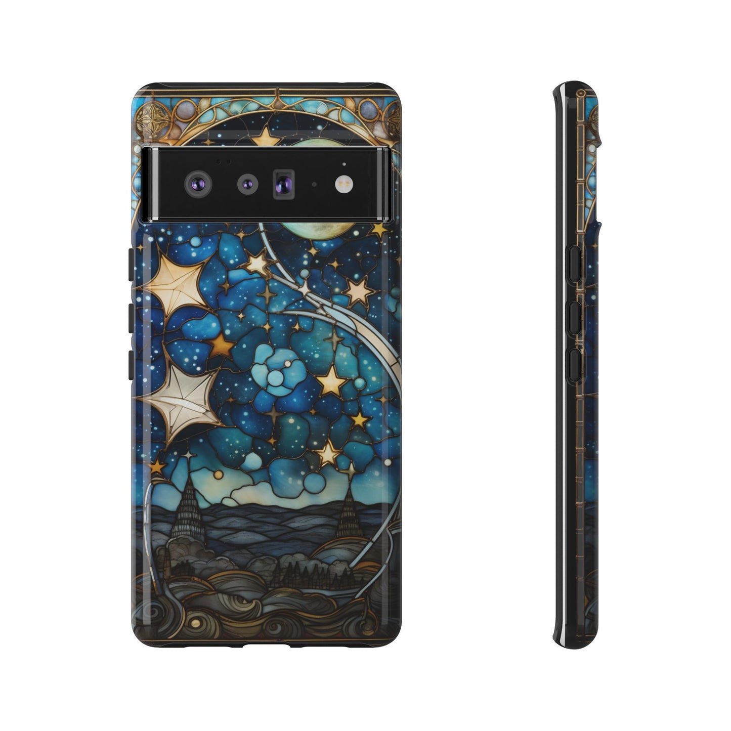 Boho Starry Night Stained Glass Artistry Phone Cover