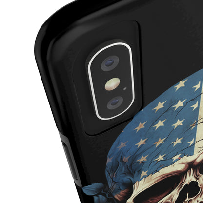 American Pride with an Edgy Spin: Skull USA Flag iPhone Case – Modern Protection Meets Patriotic Design