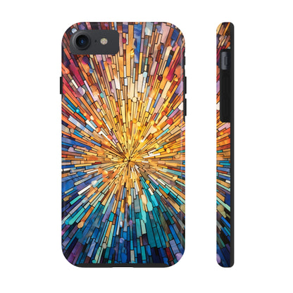 Stained Glass Sunburst Magic Tough iPhone Case | Embrace Vibrant Style and Reliable Protection