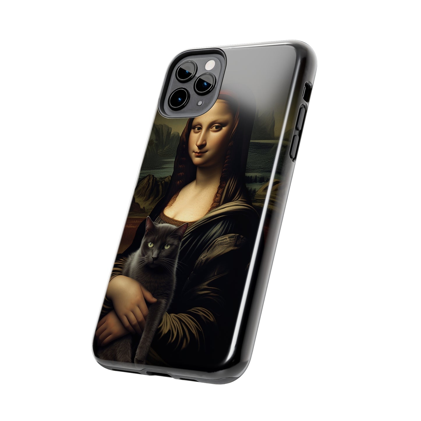 Mona Lisa with Cat iPhone Case | Art Phone Cases