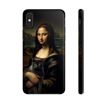 Mona Lisa with Cat iPhone Case