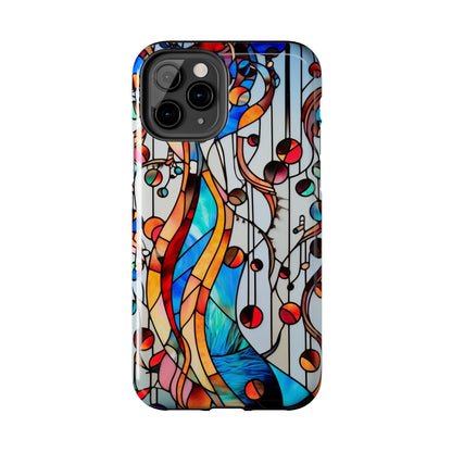 Golden Era Elegance: Art Deco Stained Glass iPhone Case | Vintage Glamour in Modern Protection