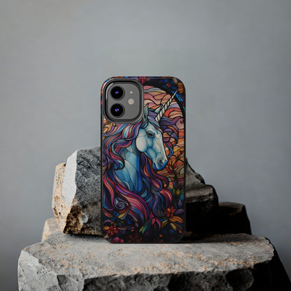 Unicorn Stained Glass iPhone Case | Mythical Beauty and Device Protection