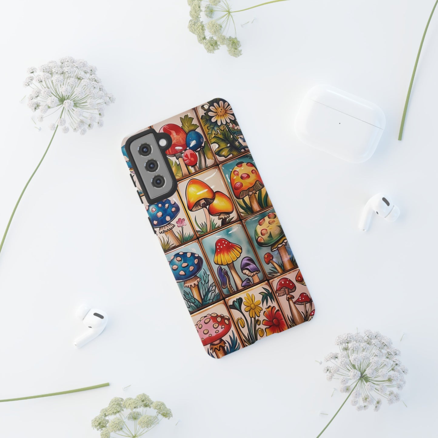 Trippy Magic Mushroom Tile  Abstract Art Phone Case