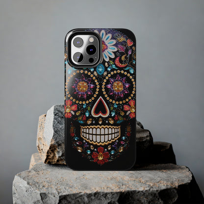 Sugar Skull iPhone Case | Dia de los Muertos Design for Apple iPhone | Halloween Aesthetic