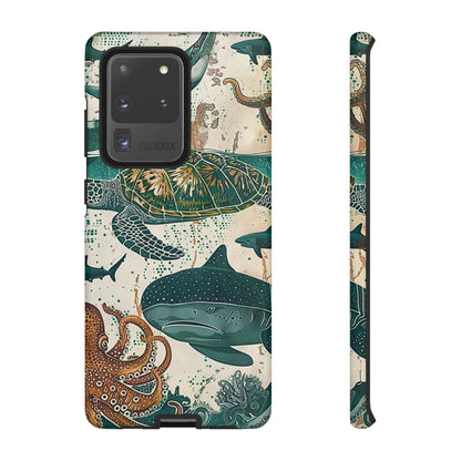 Undersea World Shark, Turtle, Manta Ray Phone Case