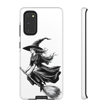 Vintage Halloween Witch on a Broom Spooky Phone Cover