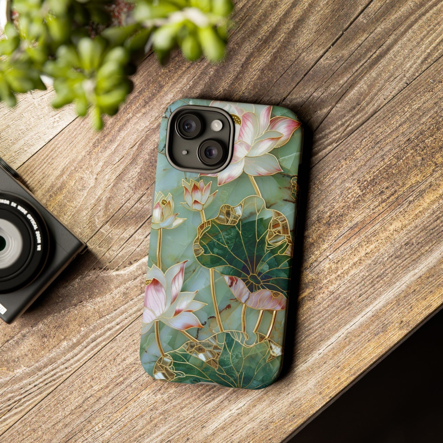 Elegant Floral Phone Case - Tough Cases with Lotus Design