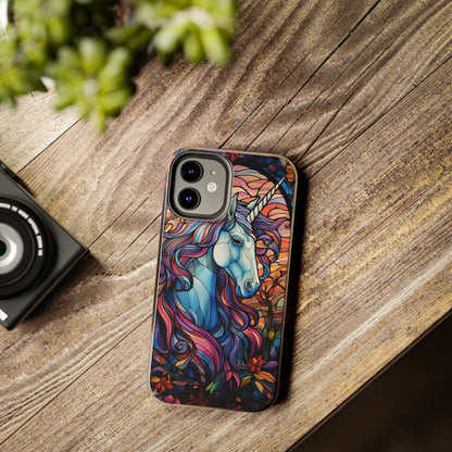 Unicorn Stained Glass iPhone Case | Mythical Beauty and Device Protection