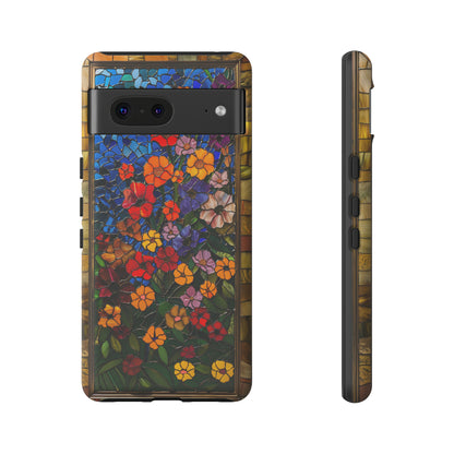 Gustav Klimt Style Flower Garden Painting Phone Case for iPhone 15, 14, Pro Max, 13, 12 & Samsung Galaxy S23, S22, S21, Google Pixel