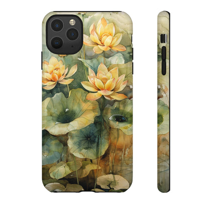 Zen Lotus Watercolor Painting iPhone 15 Case