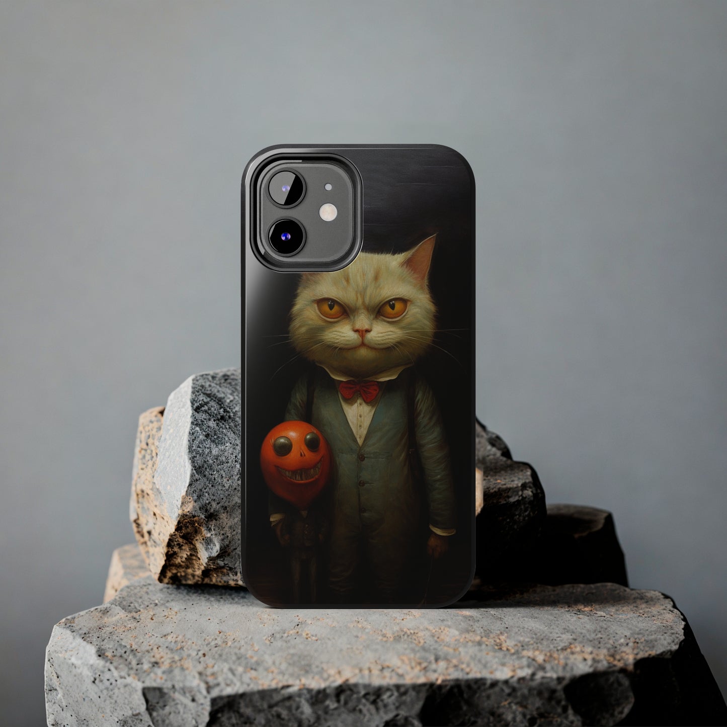 Creepy Spooky Halloween Cat iPhone Case | Dark Academia, Goth