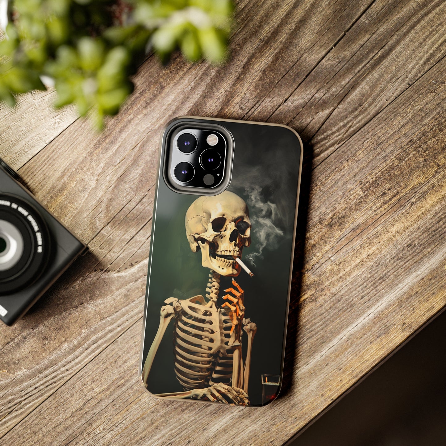 Smoking Skull iPhone Case | Edgy Style with a Mysterious Vibe for iPhone 11, 12, 13, 14, SE 2020 & Mor