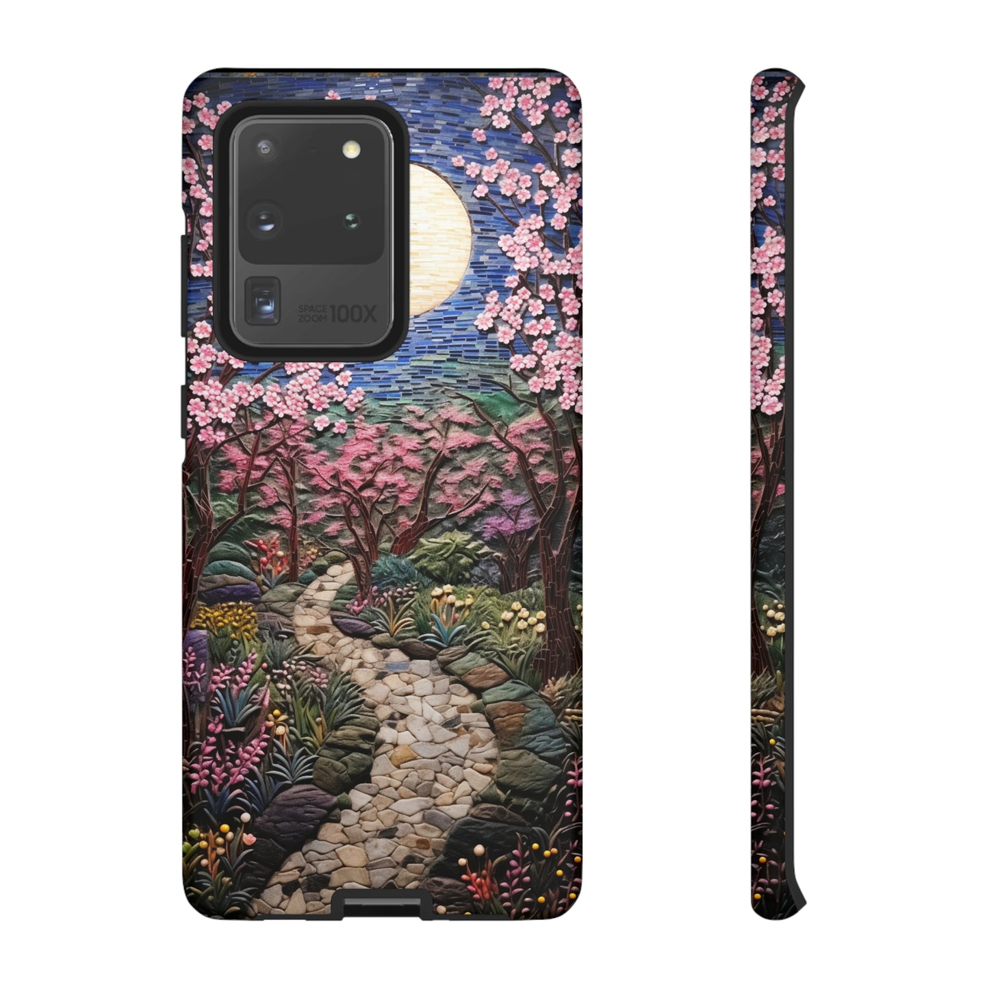 Full moon walk Floral Mosaic Tile