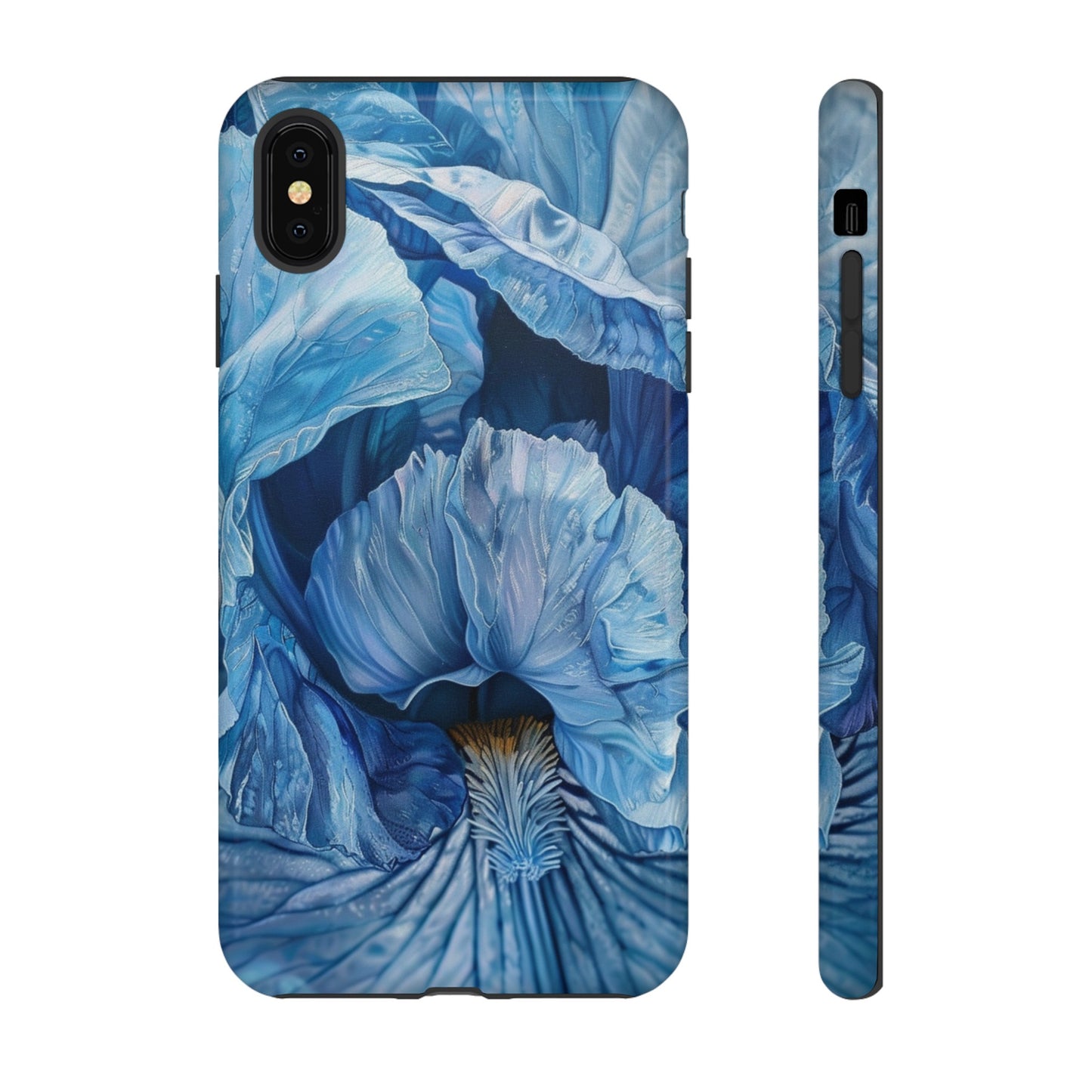 Floral Blue Iris Oil Painting Flower Phone Case