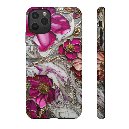 Stained Glass Magenta Floral Paisley Explosion Phone Case