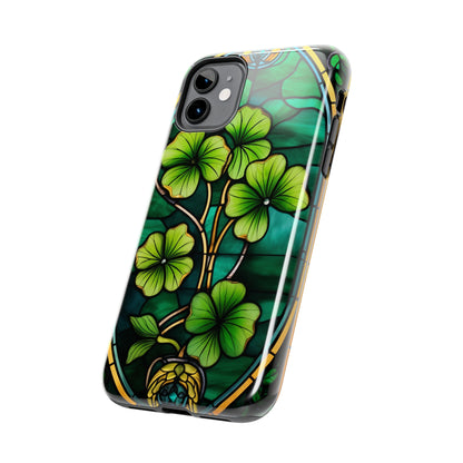 Lucky Charm: Four-Leaf Clover Phone Case | Symbol of Fortune for iPhone Models 11 through 14 Pro Max