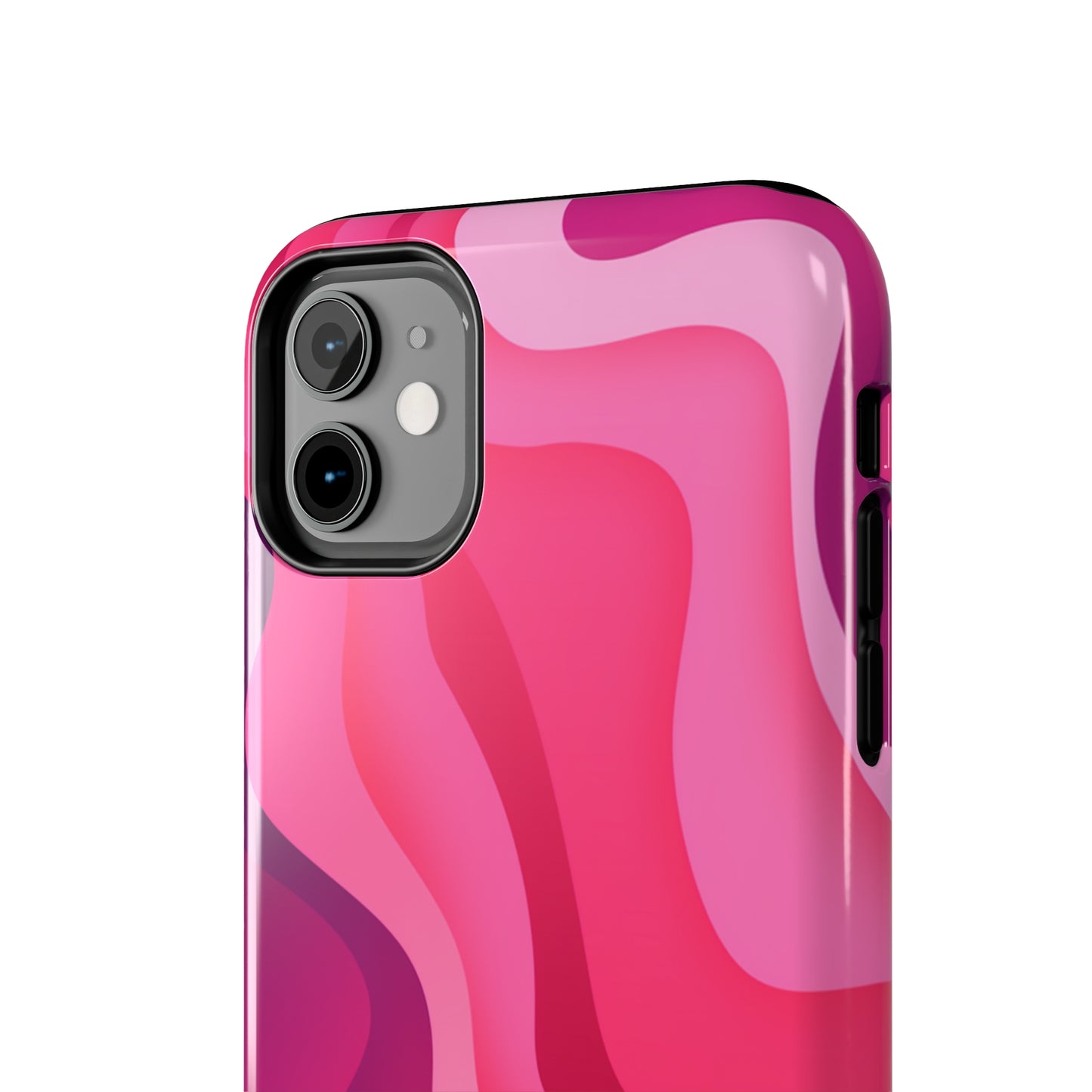 The Pink Wave iPhone Case Splash of Vibrance | Modern Art Meets Protection iPhone Tough Case