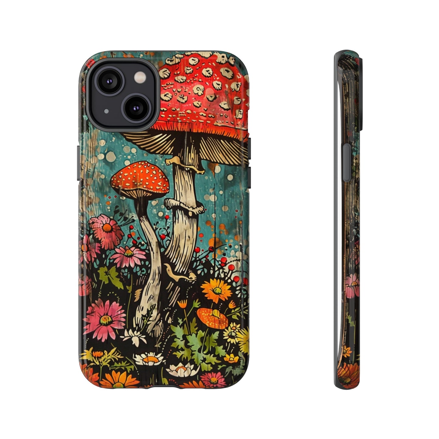 Trippy Magic Mushroom Retro Art Phone Case