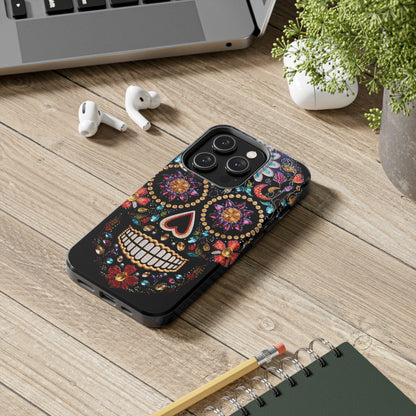 Sugar Skull iPhone Case | Dia de los Muertos Design for Apple iPhone | Halloween Aesthetic