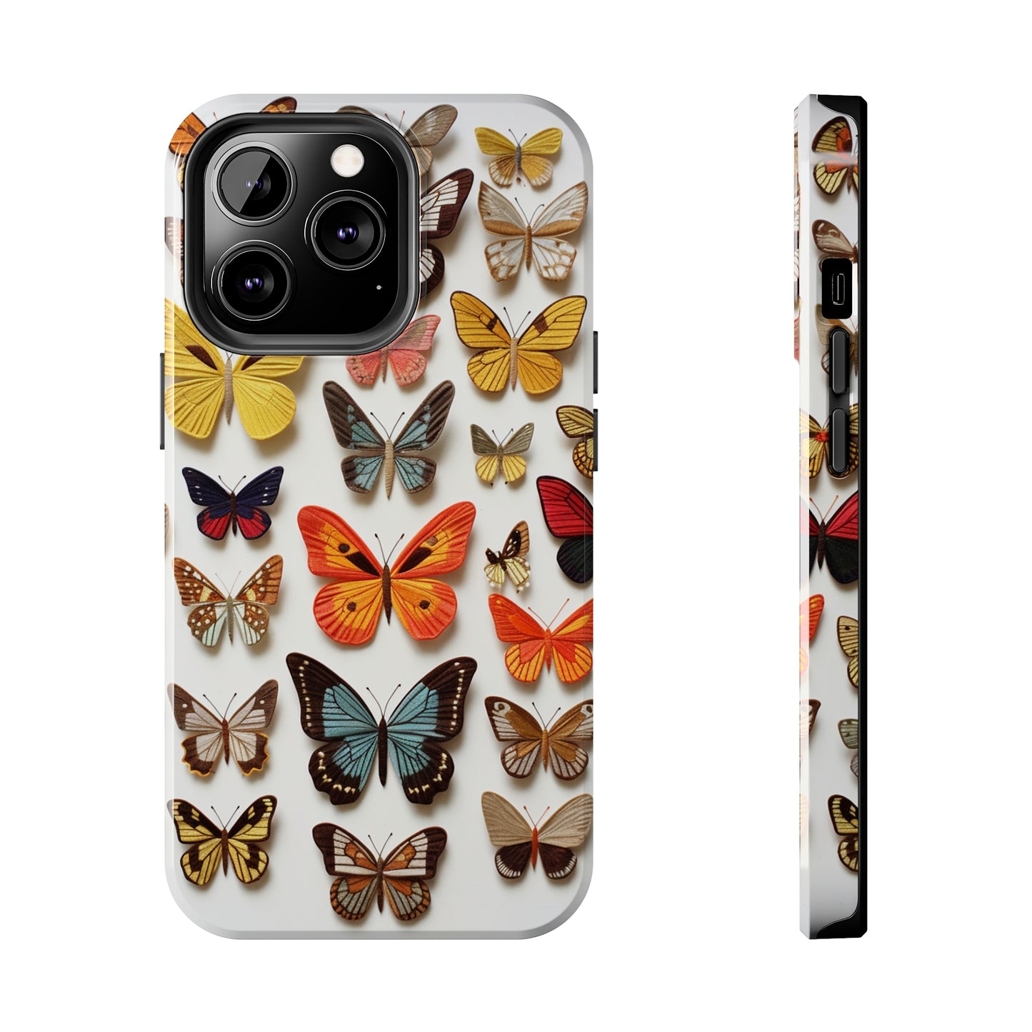 Elegant Embroidery: Delicate Butterfly iPhone Case – Crafted with Precision