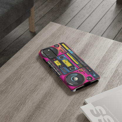 Boombox Hip Hop Music iPhone Case | Embrace Retro Vibes with Urban Beats for Google Pixel, iPhone, and Samsung Cases