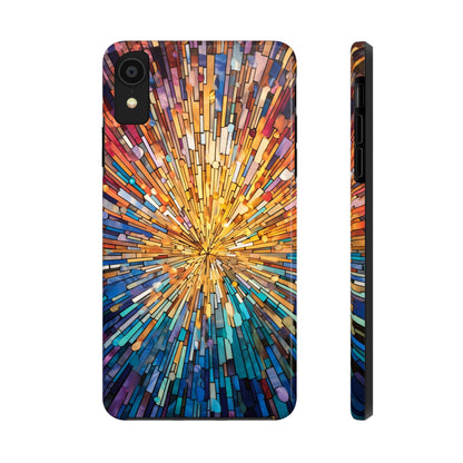 Stained Glass Sunburst Magic Tough iPhone Case | Embrace Vibrant Style and Reliable Protection