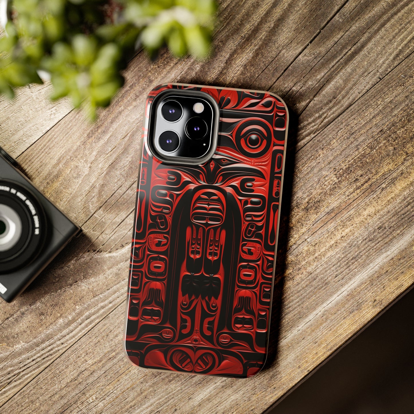 Raven Totems: Northwest Native American Carving | Heritage iPhone Case