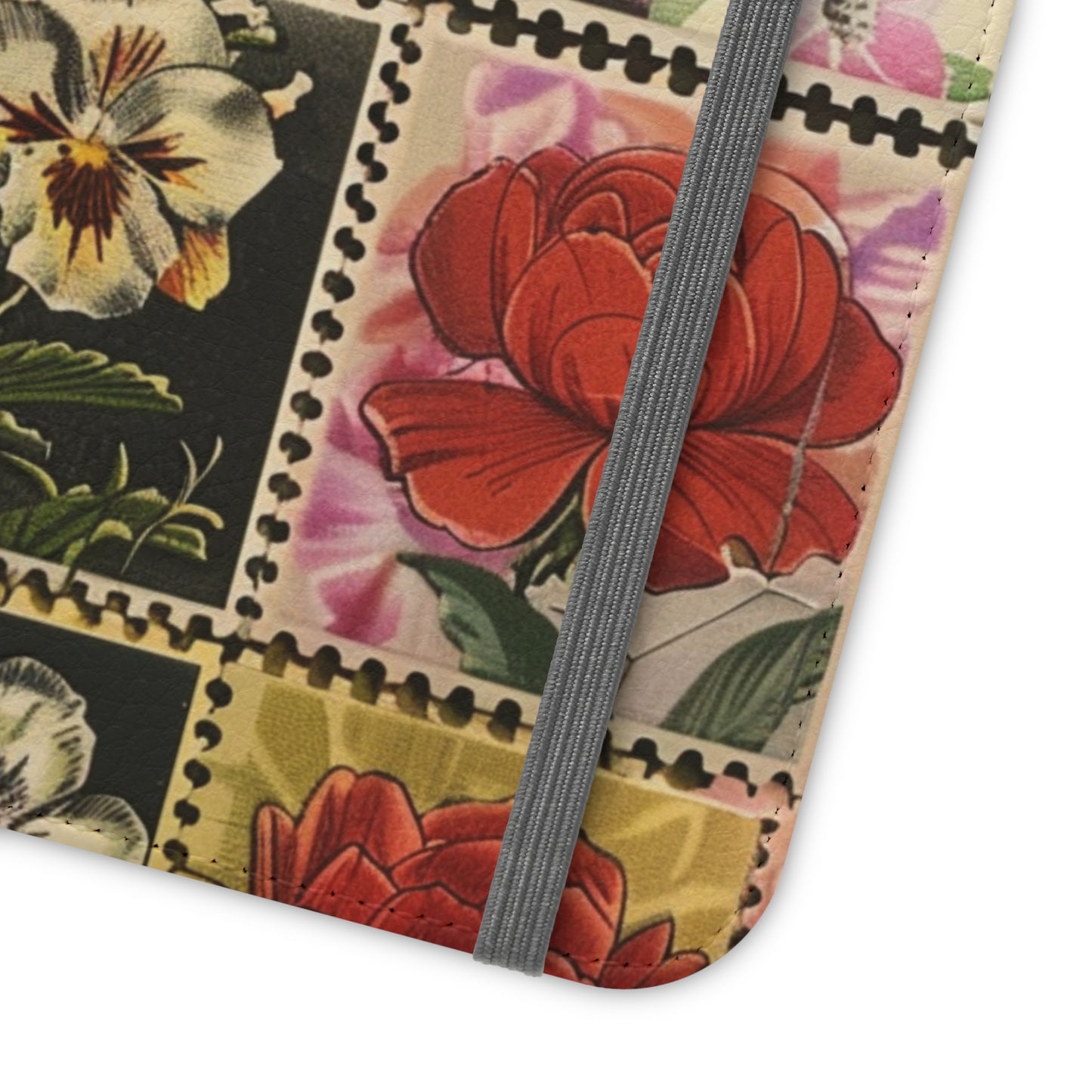 Vintage Floral Stamp Collection Flip Case