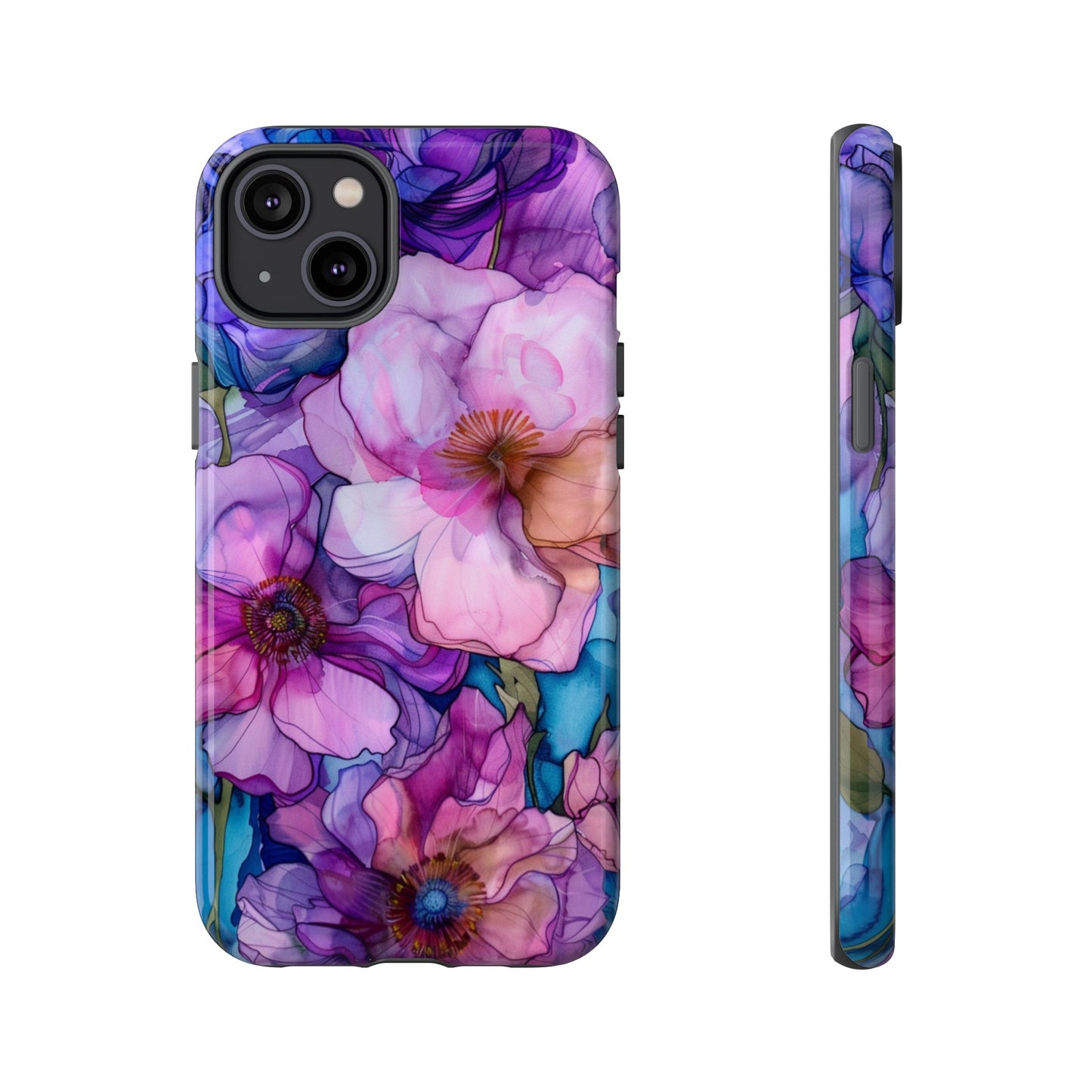 Purple Flower Stained Glass Phone Case