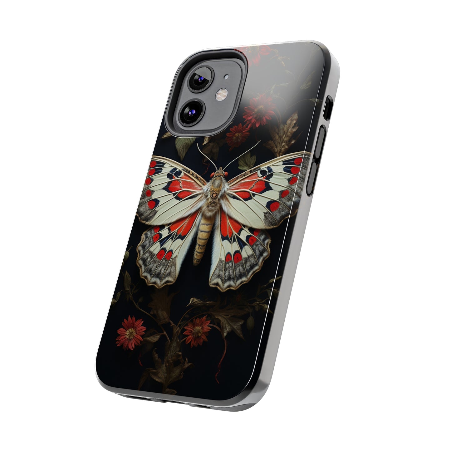 Deadhead Moth Gothic Floral Aesthetic Dark Academia iPhone Case | Embrace Mysterious Elegance