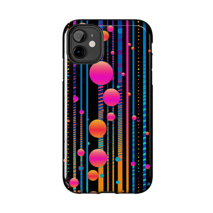 Experience a Blast from the Past: Retro Psychedelic Bubbles Tough Case for Apple iPhone Models