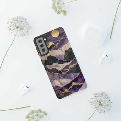 Abstract Purple Gold Mountain Phone Case