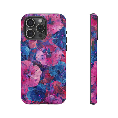 Magenta and Blue Color Floral Explosion Phone Case