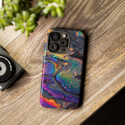 Opalescent Marbled Holographic Print Phone Case